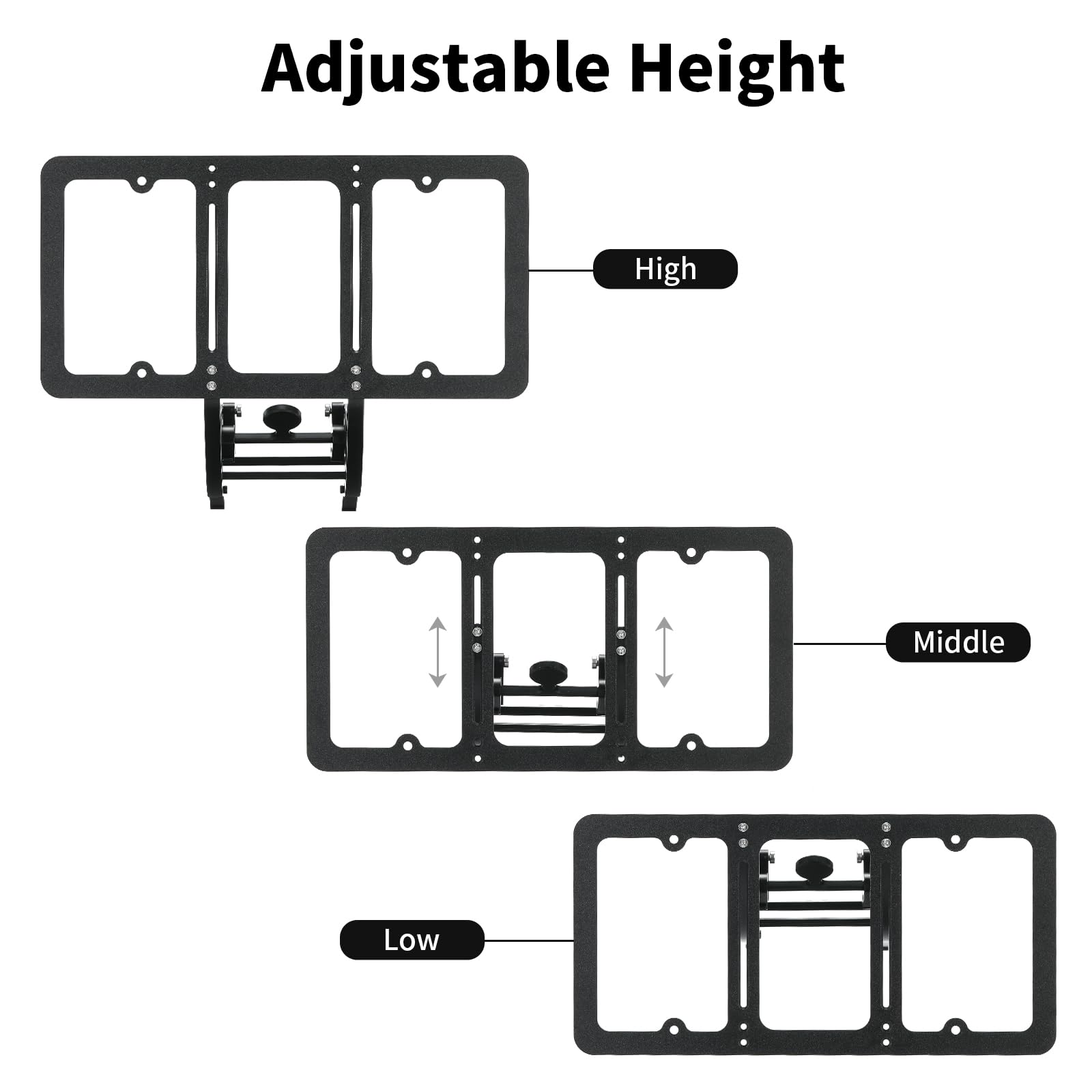 Height-adjustable position for optimal plate visibility