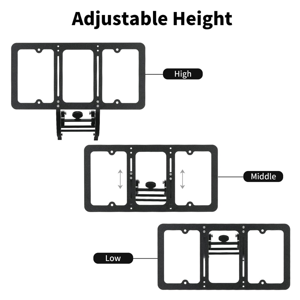 Height-adjustable position for optimal plate visibility