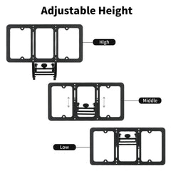 Height-adjustable position for optimal plate visibility