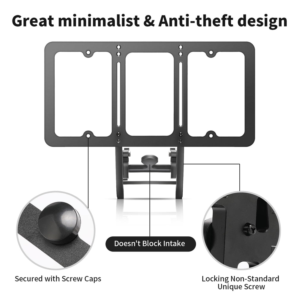 TesFram no-drill assembly for clean, tool-free mounting