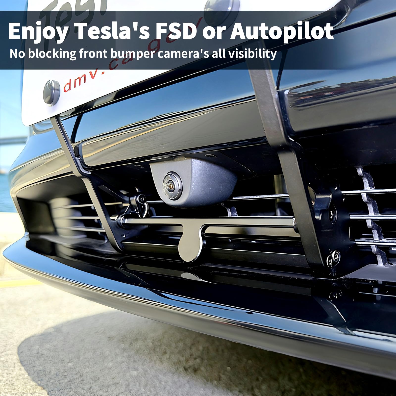 TesFram silicone cushions protect bumper and preserve finish.