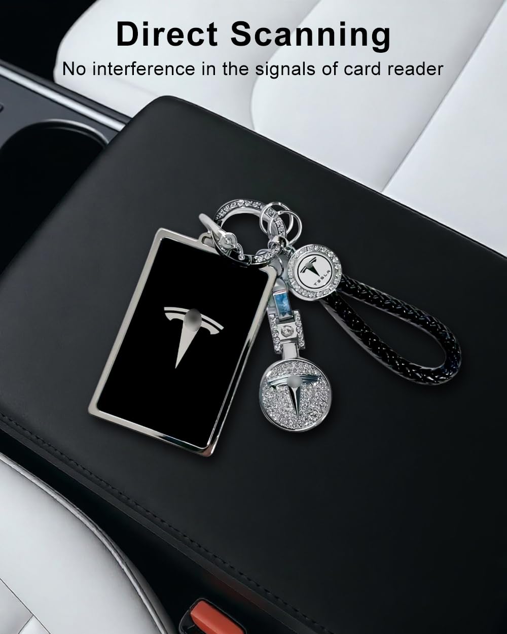 Tesheer key card holder for Model X adds sparkle and easy access.