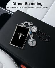 Tesheer key card holder for Model X adds sparkle and easy access.