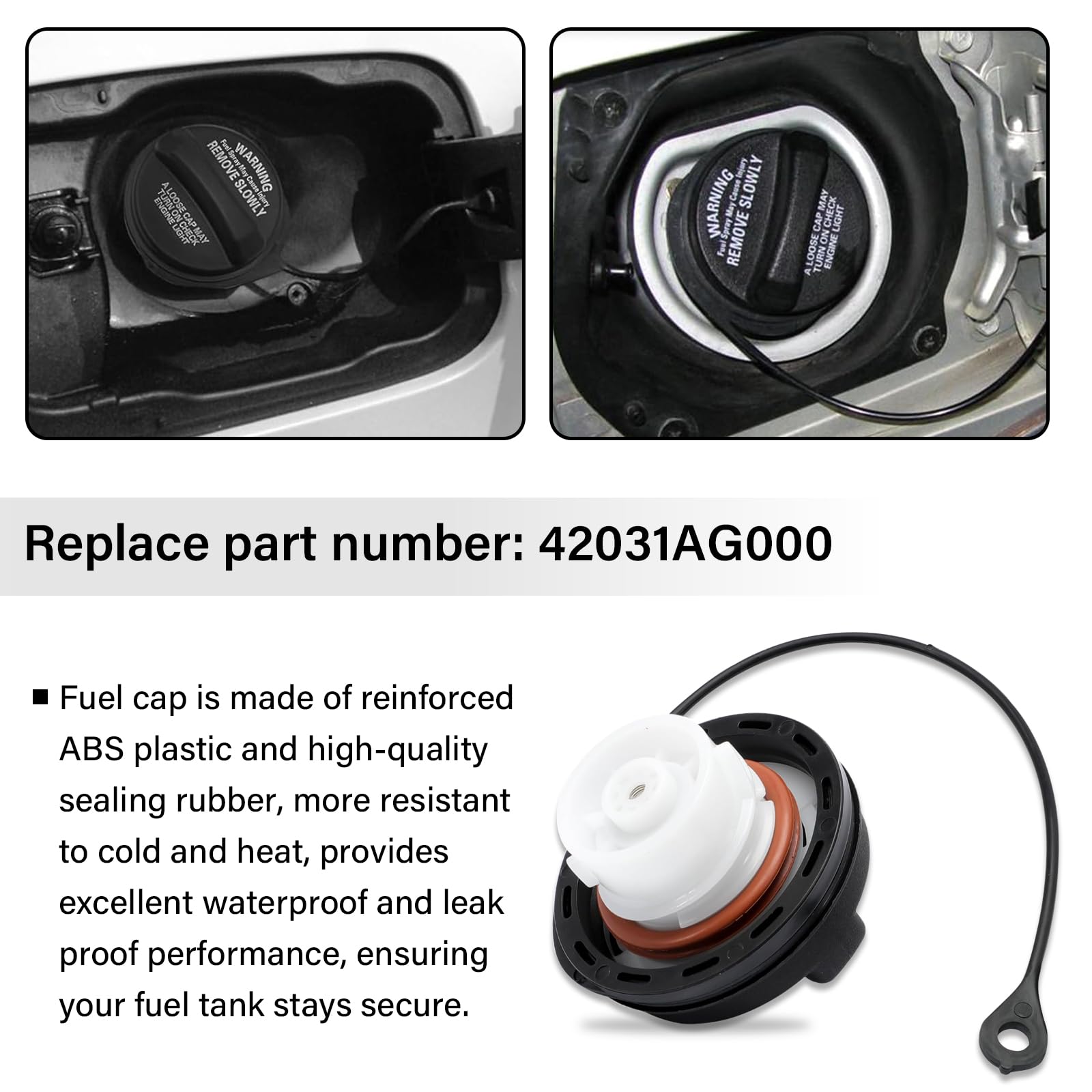 TESHITVLOG fuel cap compatibility image for Impreza WRX STI models.