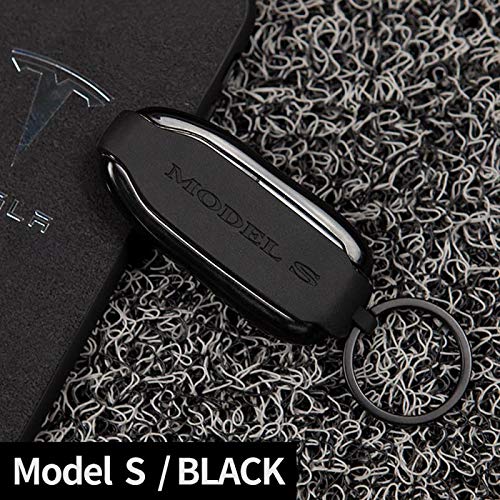 Tesla Gear fob cover on key ring, convenient attachment for everyday carry.