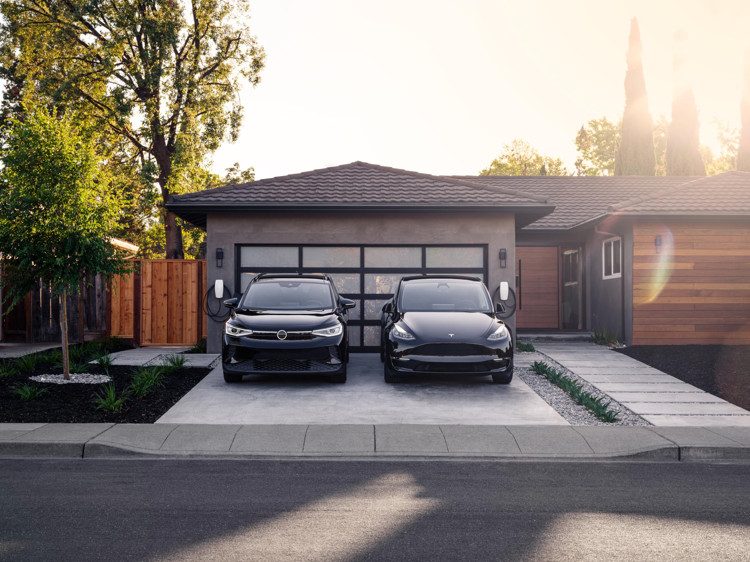 Tesla Universal Wall Connector 24-foot cable offers flexible reach for garages.