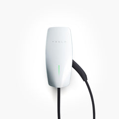 Tesla Wall Connector installed outdoors for versatile charging in all weather.