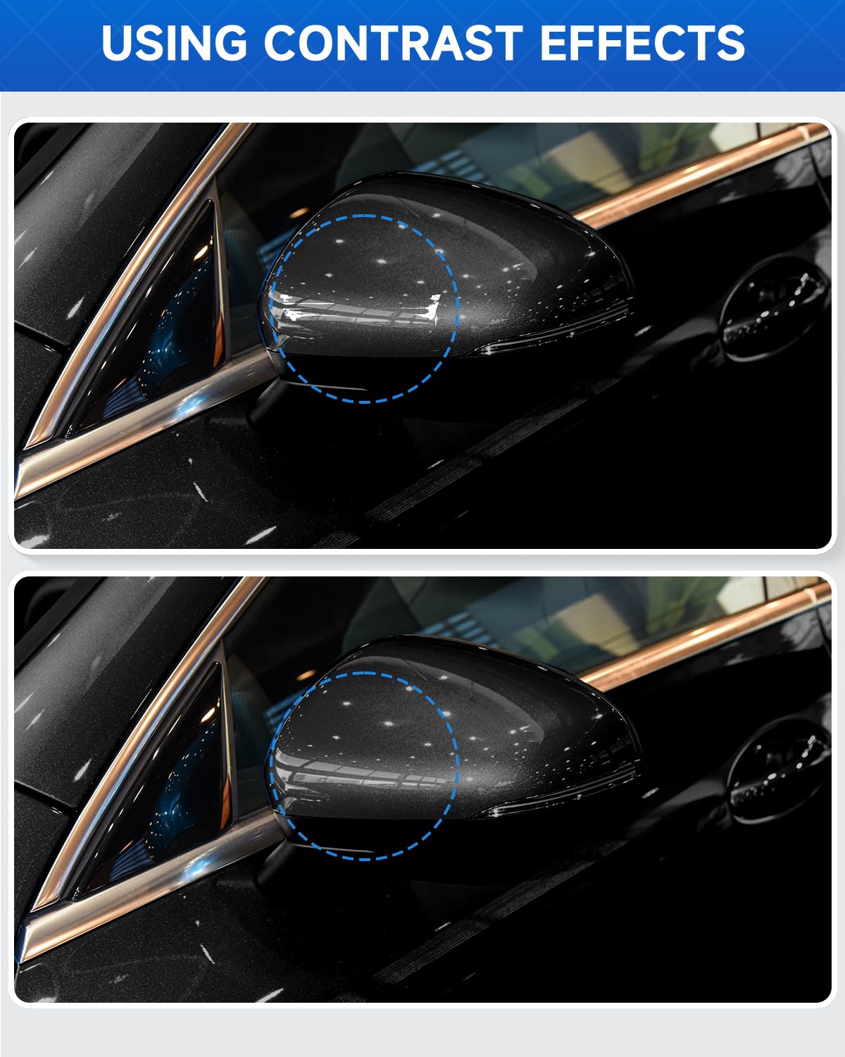 TESLAUNCH color swatch near Mercedes paint for accuracy verification.
