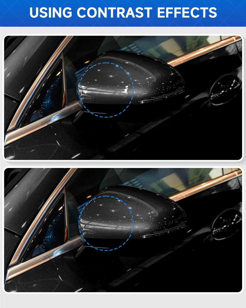 TESLAUNCH color swatch near Mercedes paint for accuracy verification.