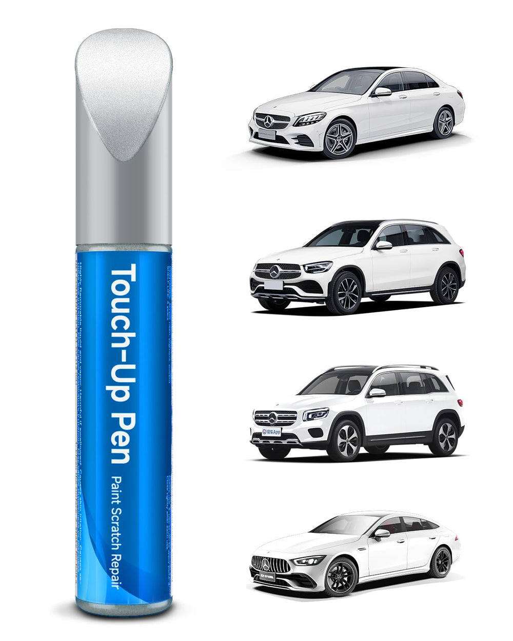 TESLAUNCH Polar White cap color check confirms exact Mercedes shade.