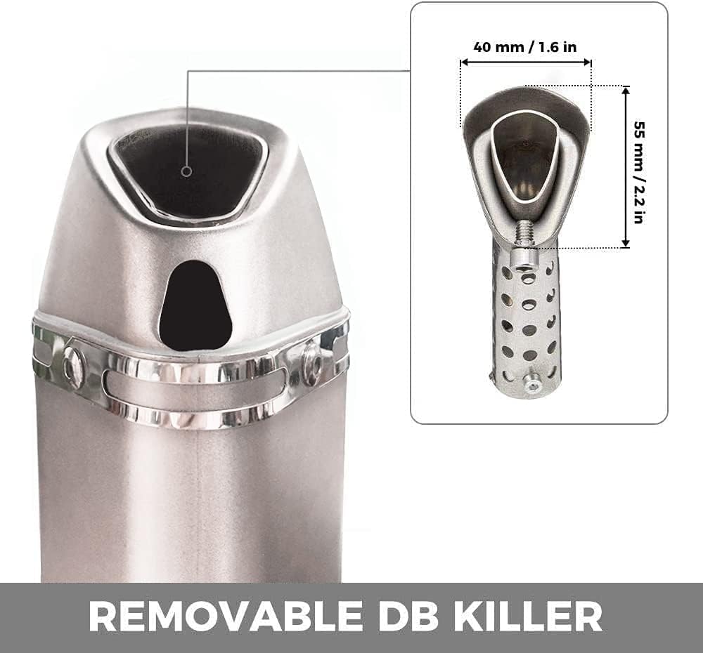 Tesmirror muffler 51mm slip-on connection ready for quick fitting