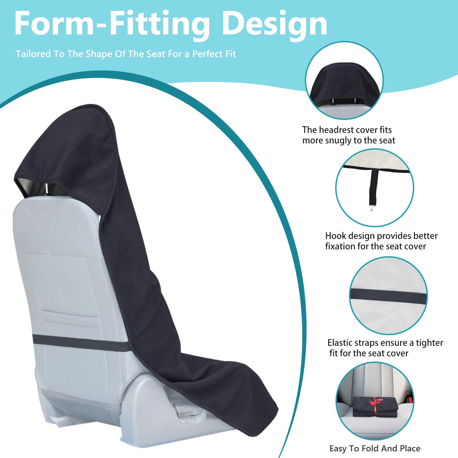 Teuaktty universal fit with adjustable straps for cars, trucks, Jeeps