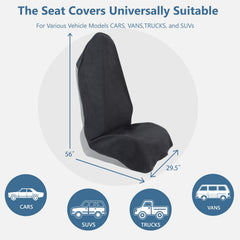 Teuaktty universal-fit towel seat cover with non-slip bottom stays in place during travel