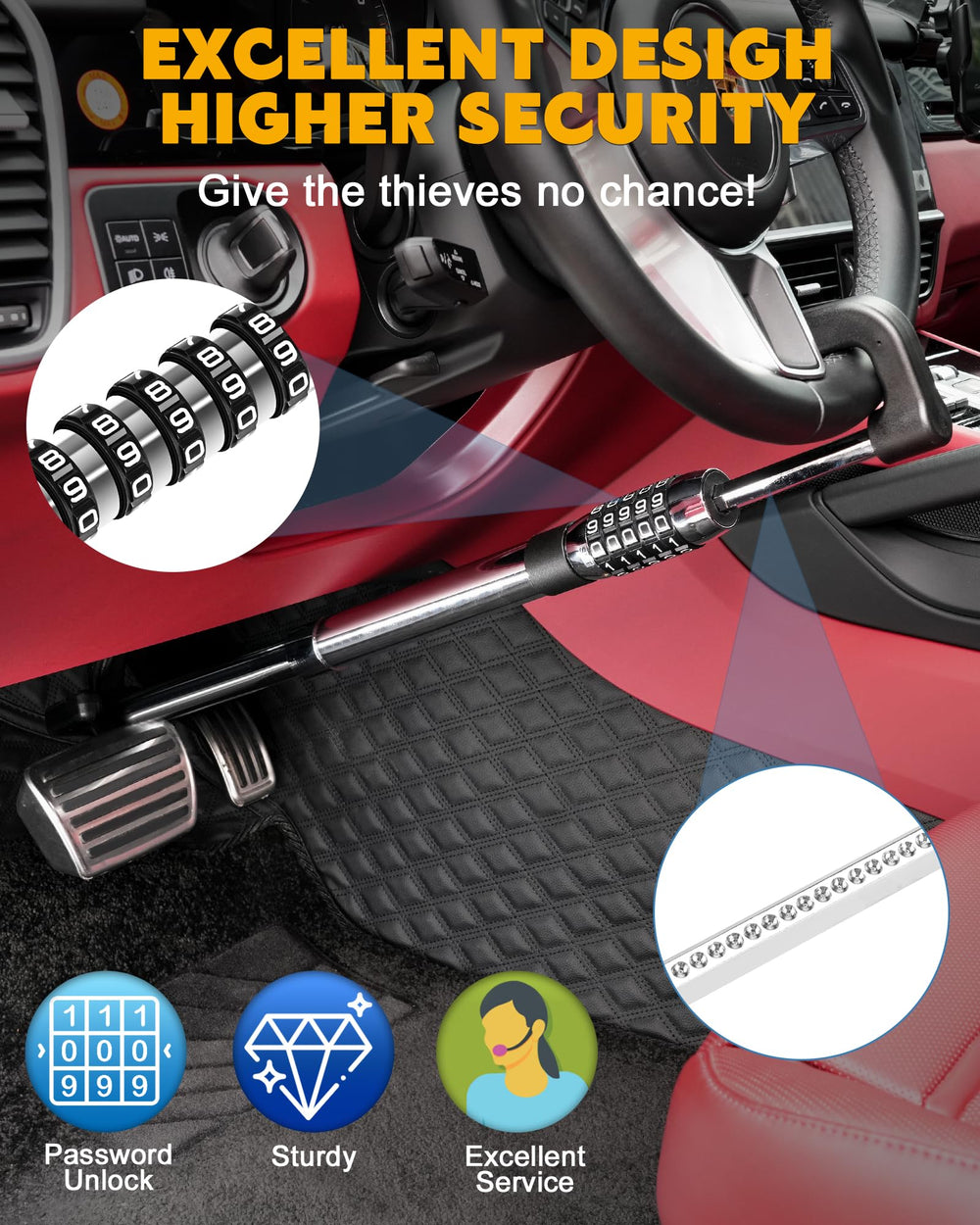 Tevlaphee lock compact storage ready for discreet home or trunk use.