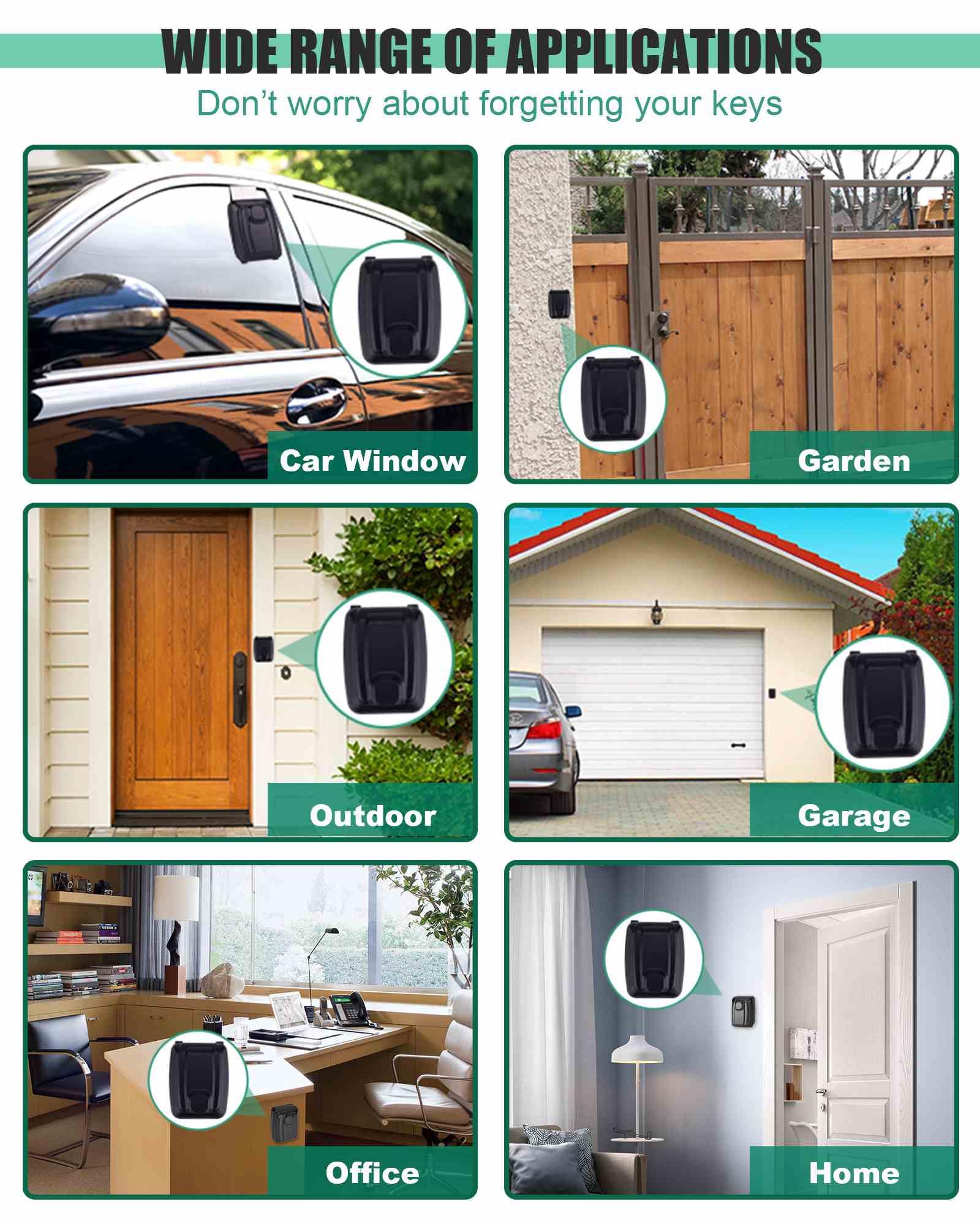 Tevlaphee removable metal hook enables flexible placement options.