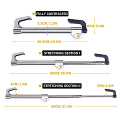 Tevlaphee steering wheel lock double-hook design strengthens security and quick securing