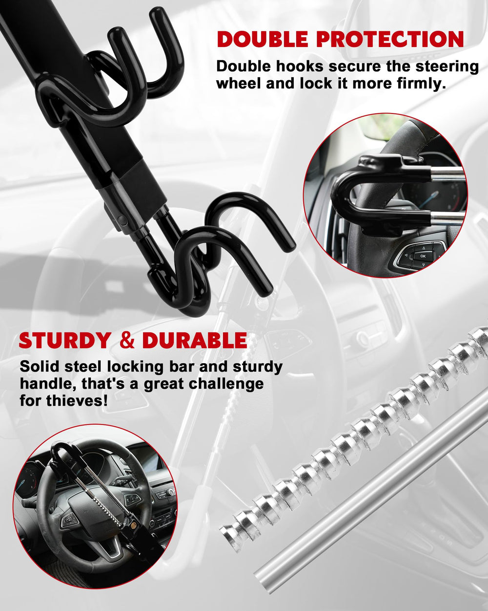 Tevlaphee lock can be locked and unlocked quickly with included keys.