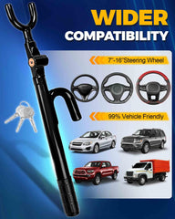 Tevlaphee steering wheel lock includes three keys for shared access.
