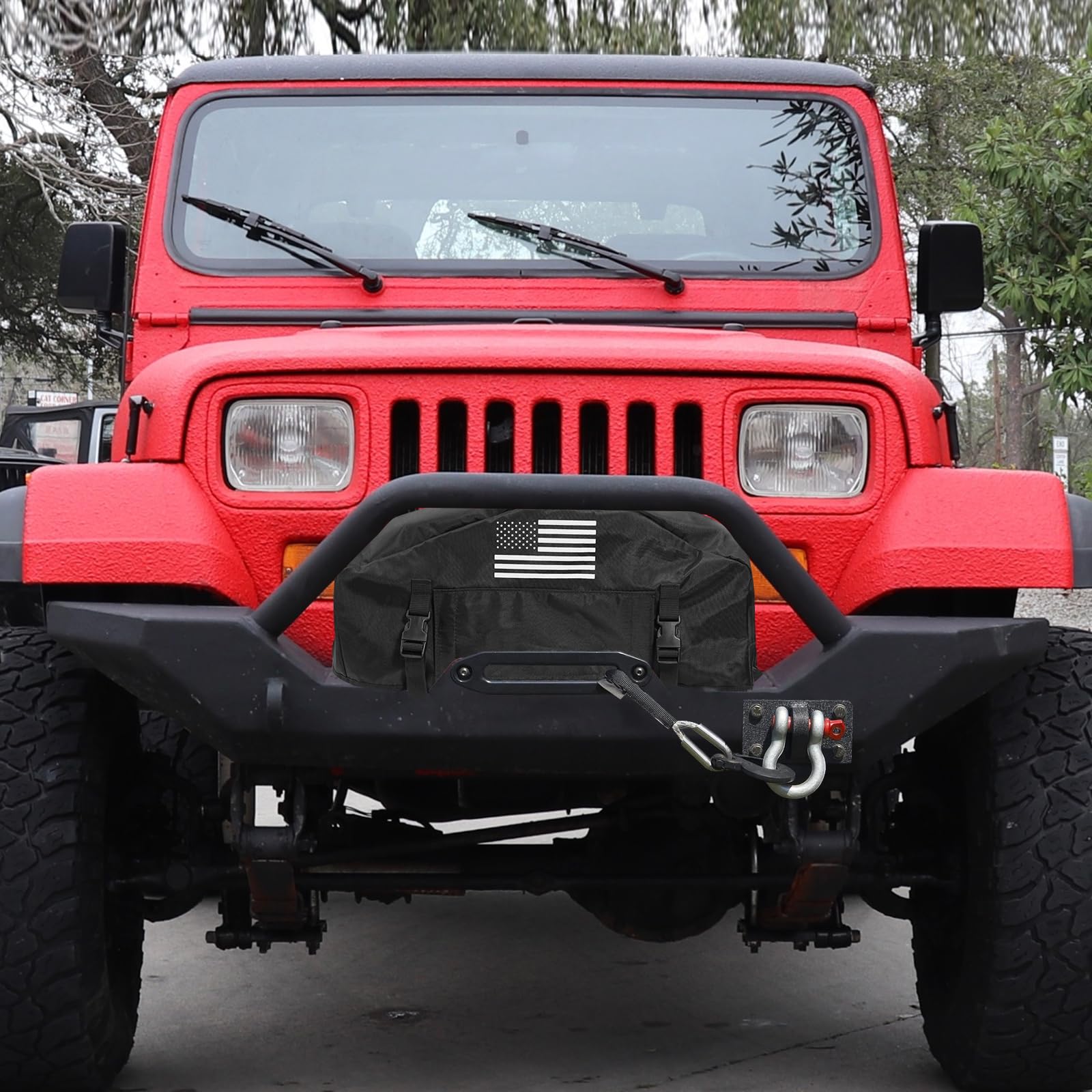 Tewgug GEVINFA winch cover USA inspired pattern adds rugged style
