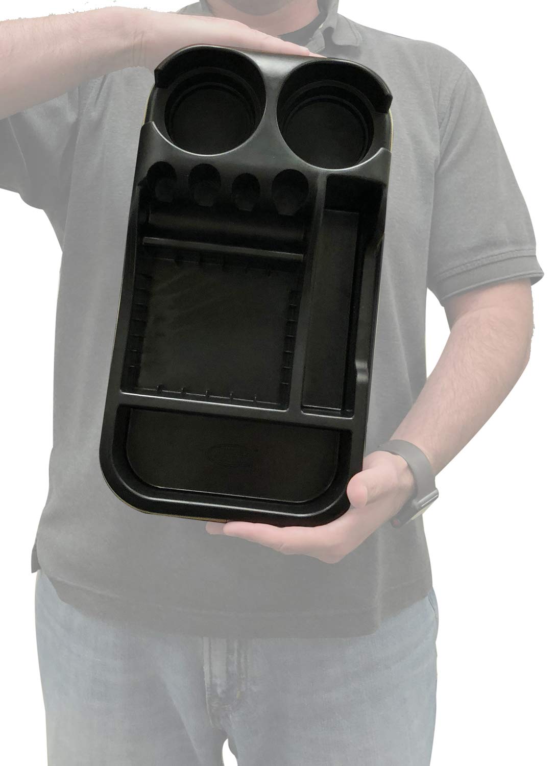 Texas Saddlebags Clutter Catcher drink holders provide easy beverage access.