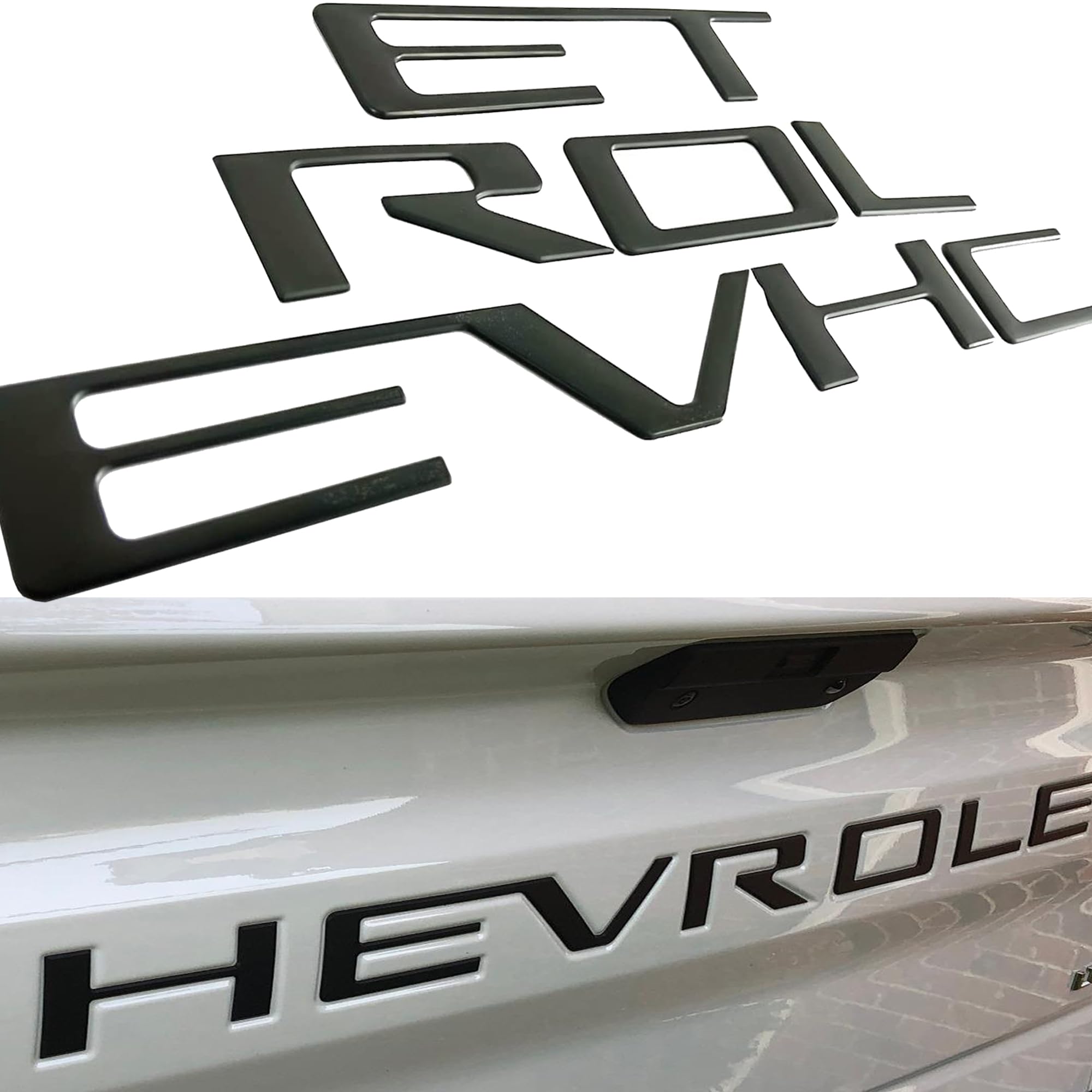 Texflic tailgate letters for Chevy Silverado with matte black finish enhance appearance