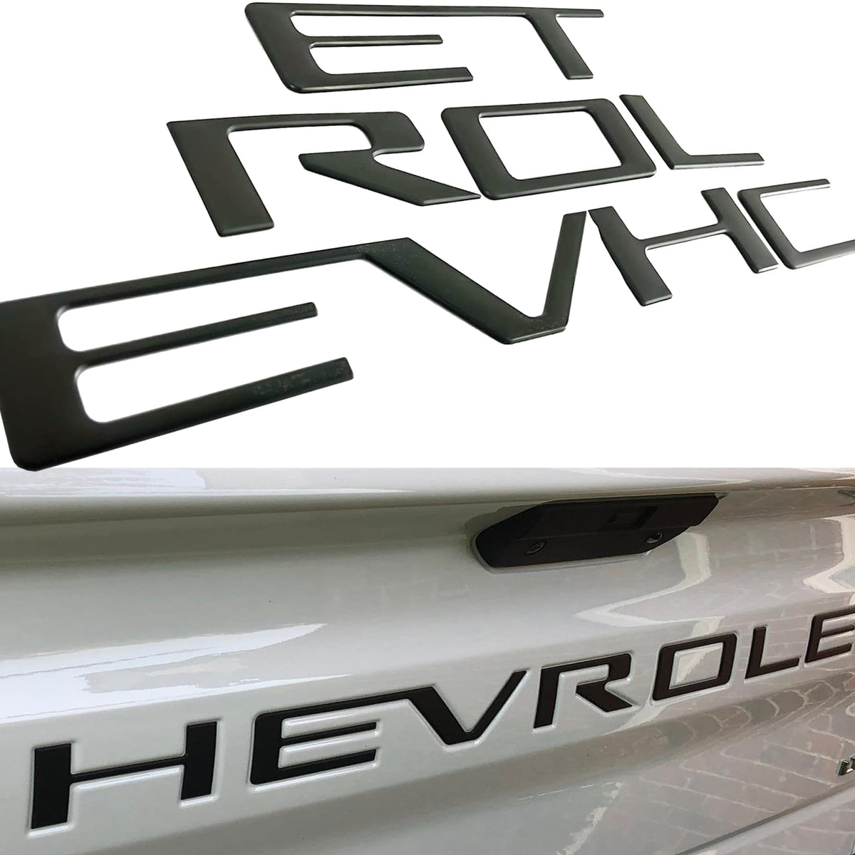 Texflic tailgate letters for Chevy Silverado with matte black finish enhance appearance
