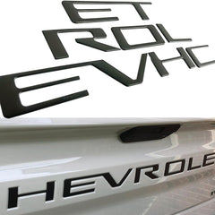 Texflic tailgate letters for Chevy Silverado with matte black finish enhance appearance