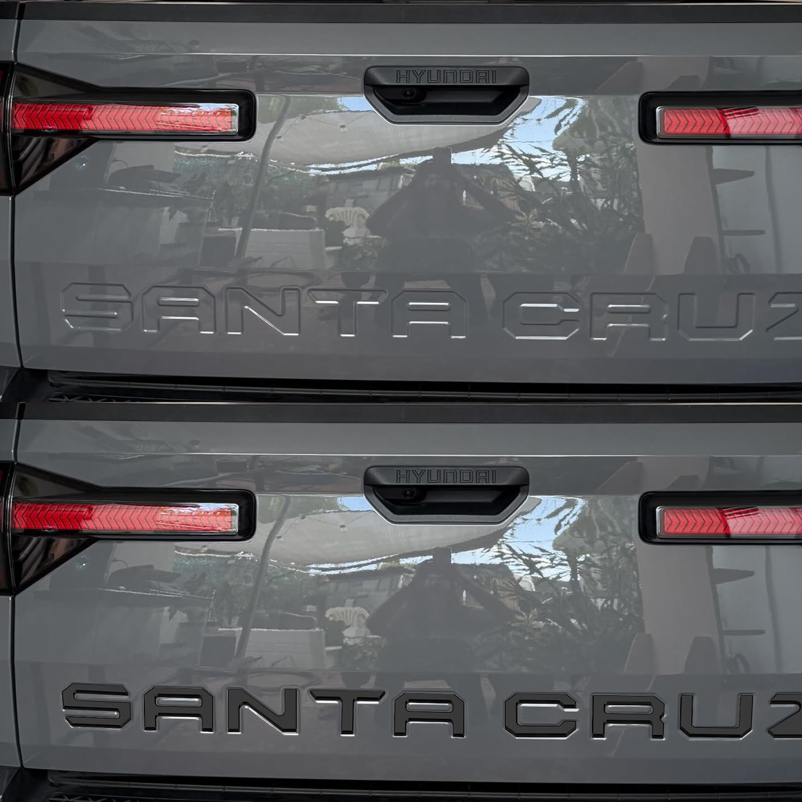 Texflic tailgate letters with strong 3M adhesive for rain-ready durability.