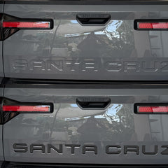 Texflic tailgate letters with strong 3M adhesive for rain-ready durability.