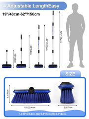 TEYOUAI car wash brush large head provides quicker coverage on vehicles.