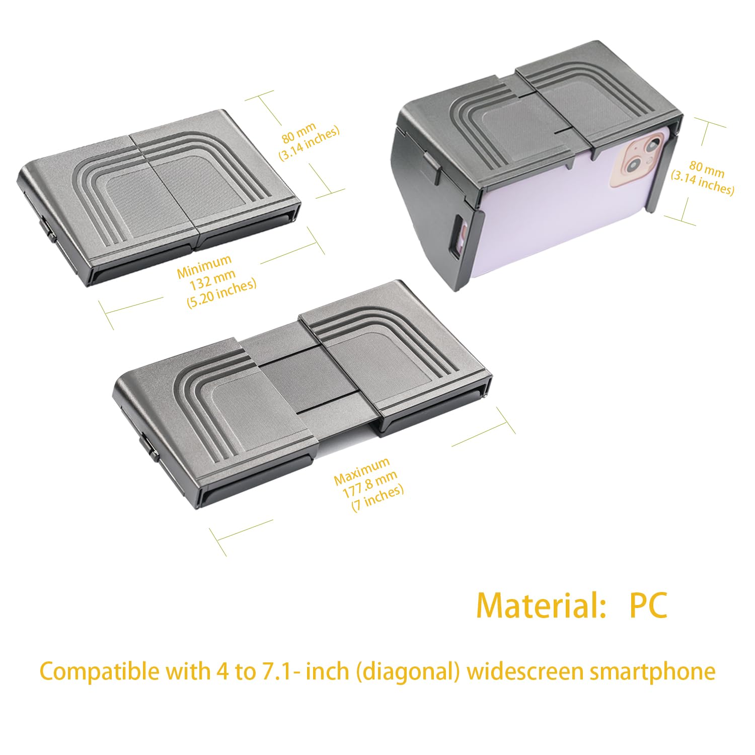 TFY foldable visor for mobile phones keeps angles stable.
