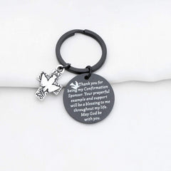 TGBJE Hand-stamped sponsor keychain, ideal gift of appreciation.
