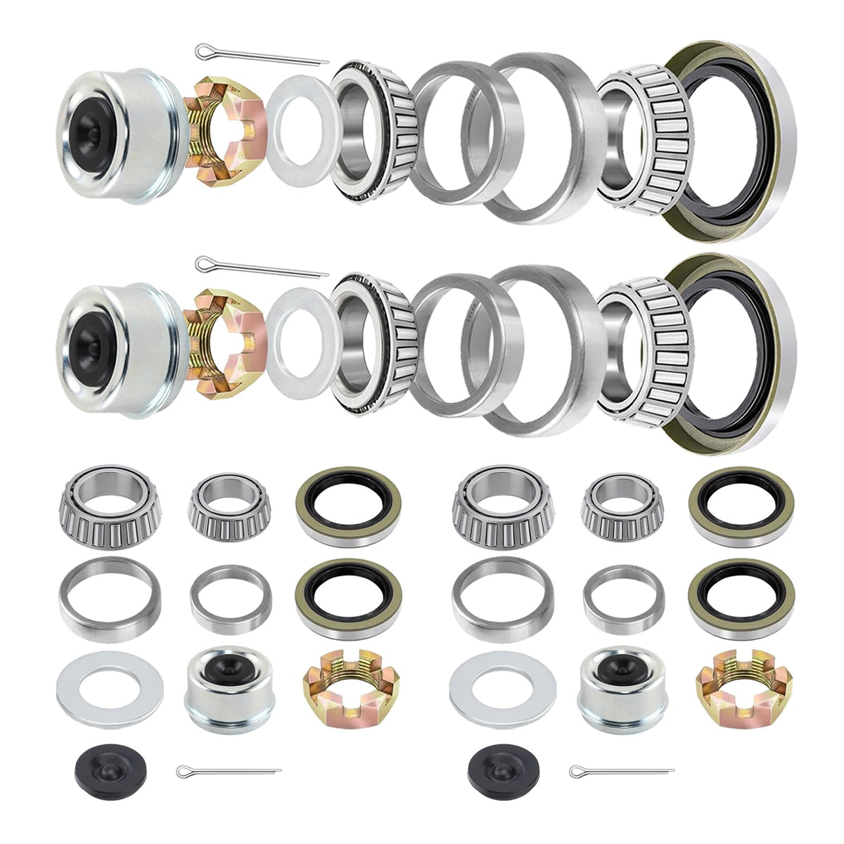 Tgkjmad bearing kit box showing components for 7,000-lb trailers