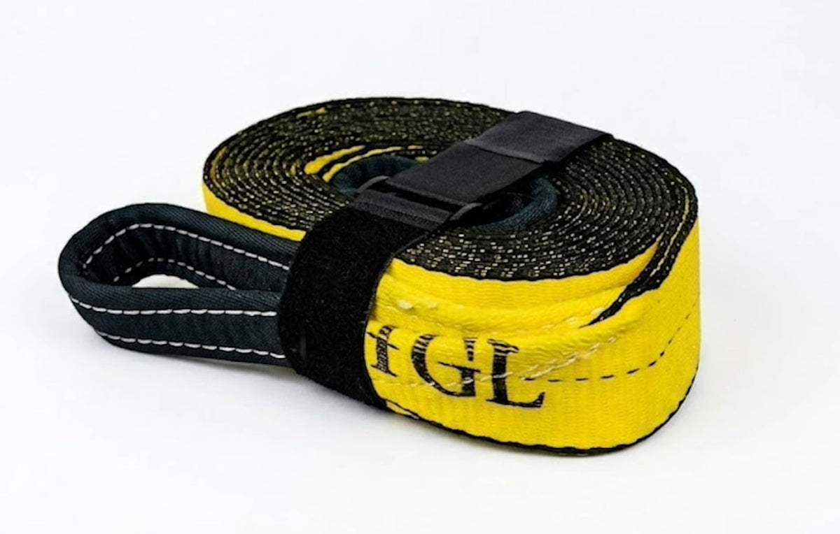 TGL heavy-duty tow strap with loops for rugged recovery