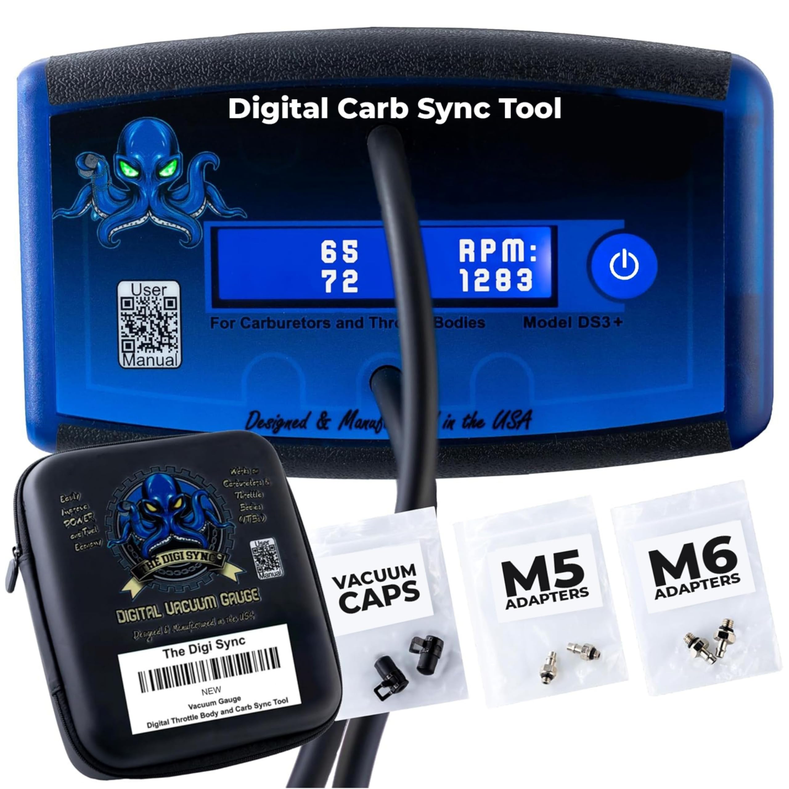 The Digi Sync 2-Channel front panel for quick throttle balance checks