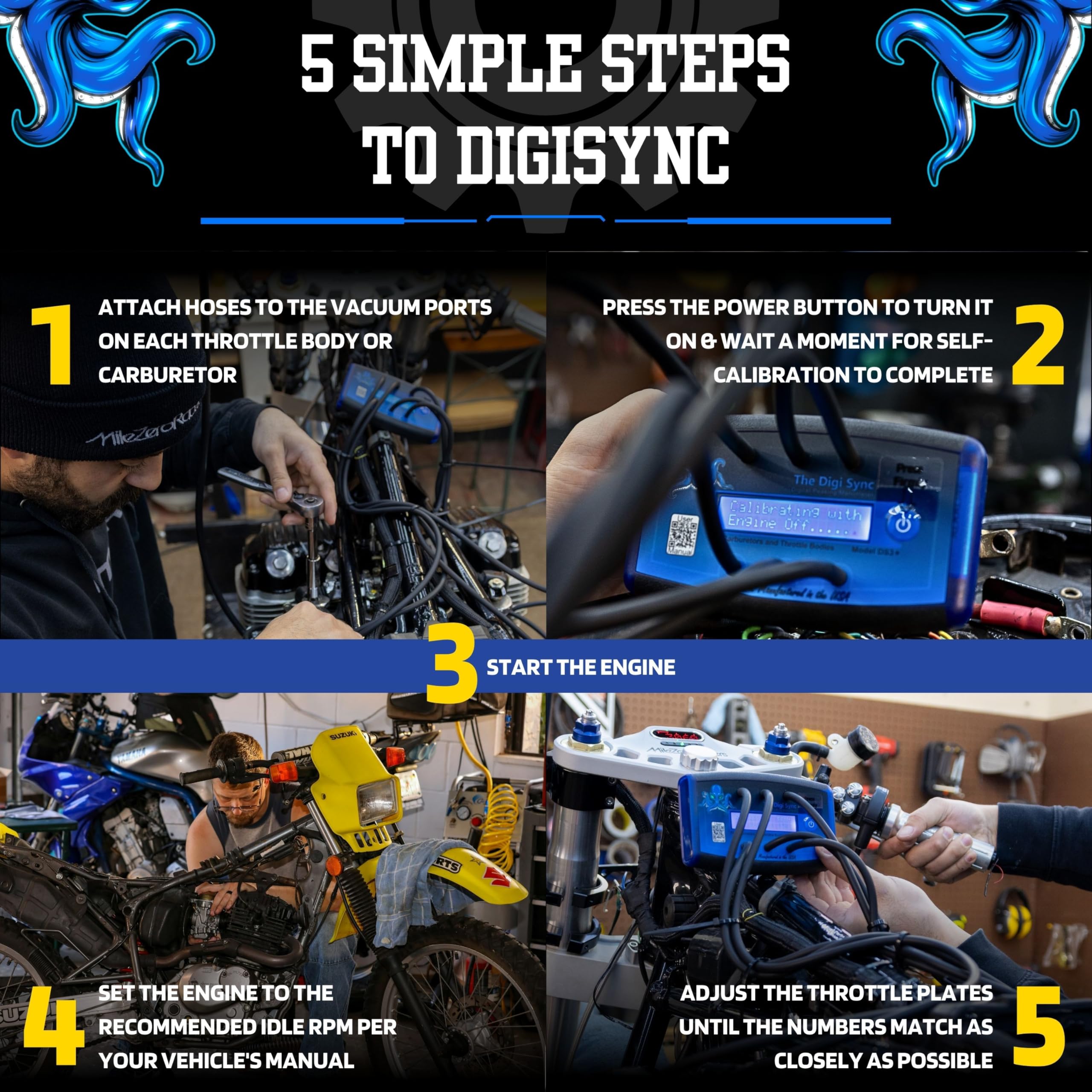 The Digi Sync 2-Channel portable design in hand for on-the-go tuning