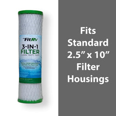 The Fit RV activated carbon stage reduces chlorine for better taste.