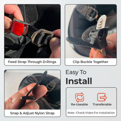 The Helmet Shop D-ring compatibility ensuring secure fit on many helmets