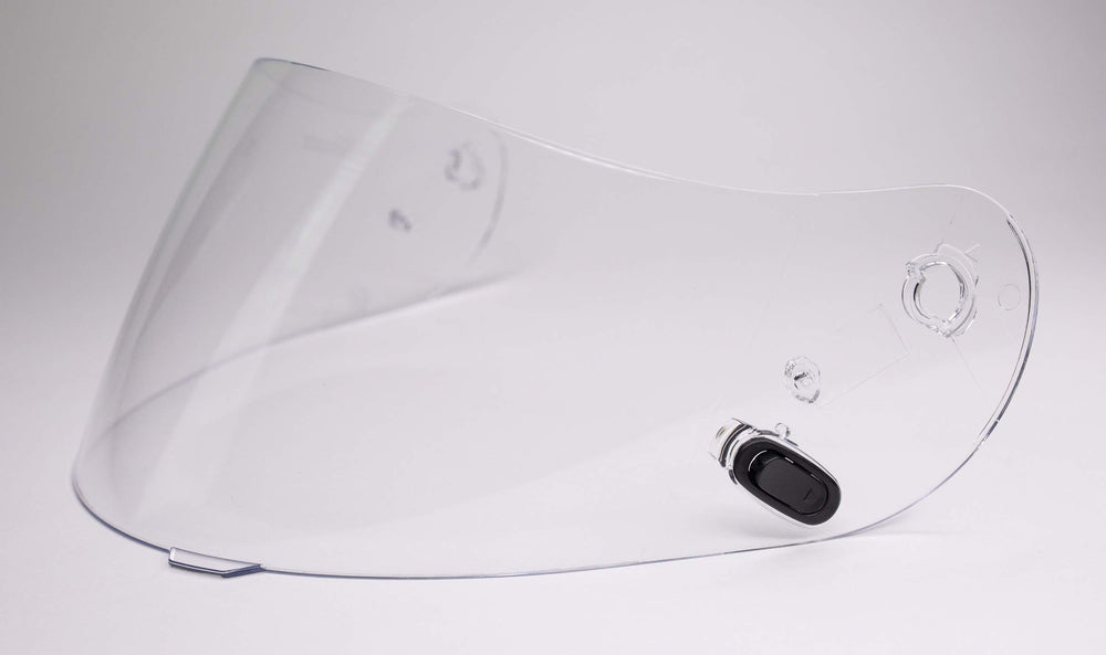 The Helmet Shop HJ-09 clear visor ready for quick replacement.