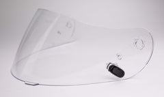 The Helmet Shop HJ-09 clear visor ready for quick replacement.