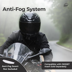 The Helmet Shop HJ-31 silver mirror visor anti-fog posts preinstalled for all-weather clarity