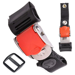 The Helmet Shop quick-release buckle kit with ratcheted action for easy one-handed use