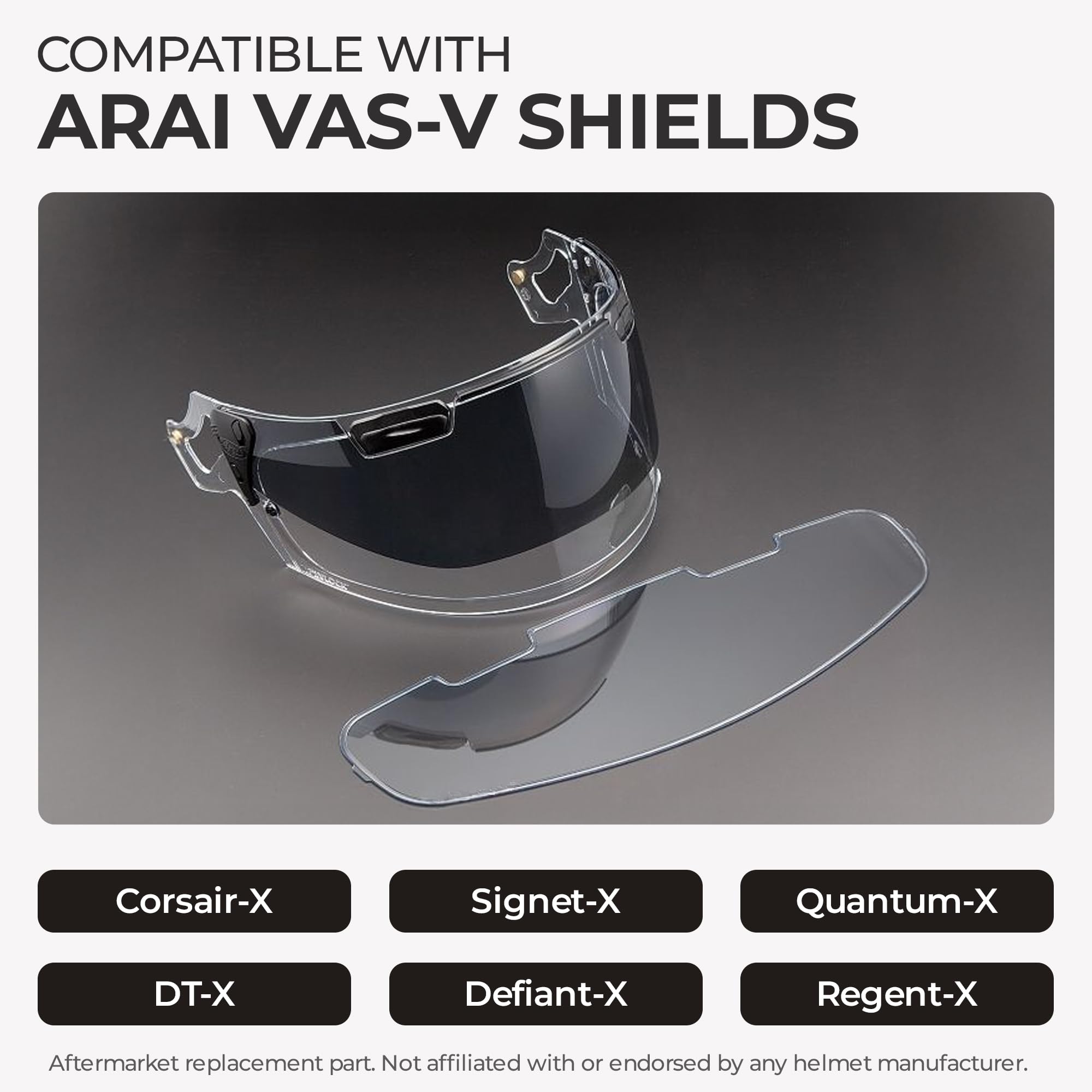 The Helmet Shop VAS-V dual-pane barrier delivers lasting anti-fog protection in rain and cold