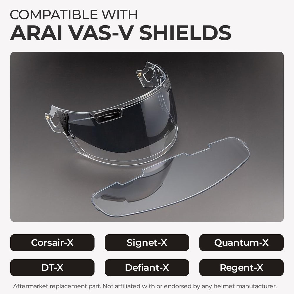 The Helmet Shop VAS-V dual-pane barrier delivers lasting anti-fog protection in rain and cold