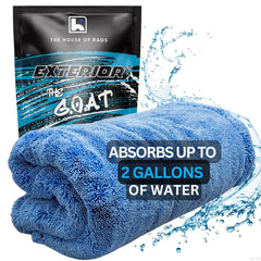 The Goat V2 towel holds up to two gallons of water for fast vehicle drying.