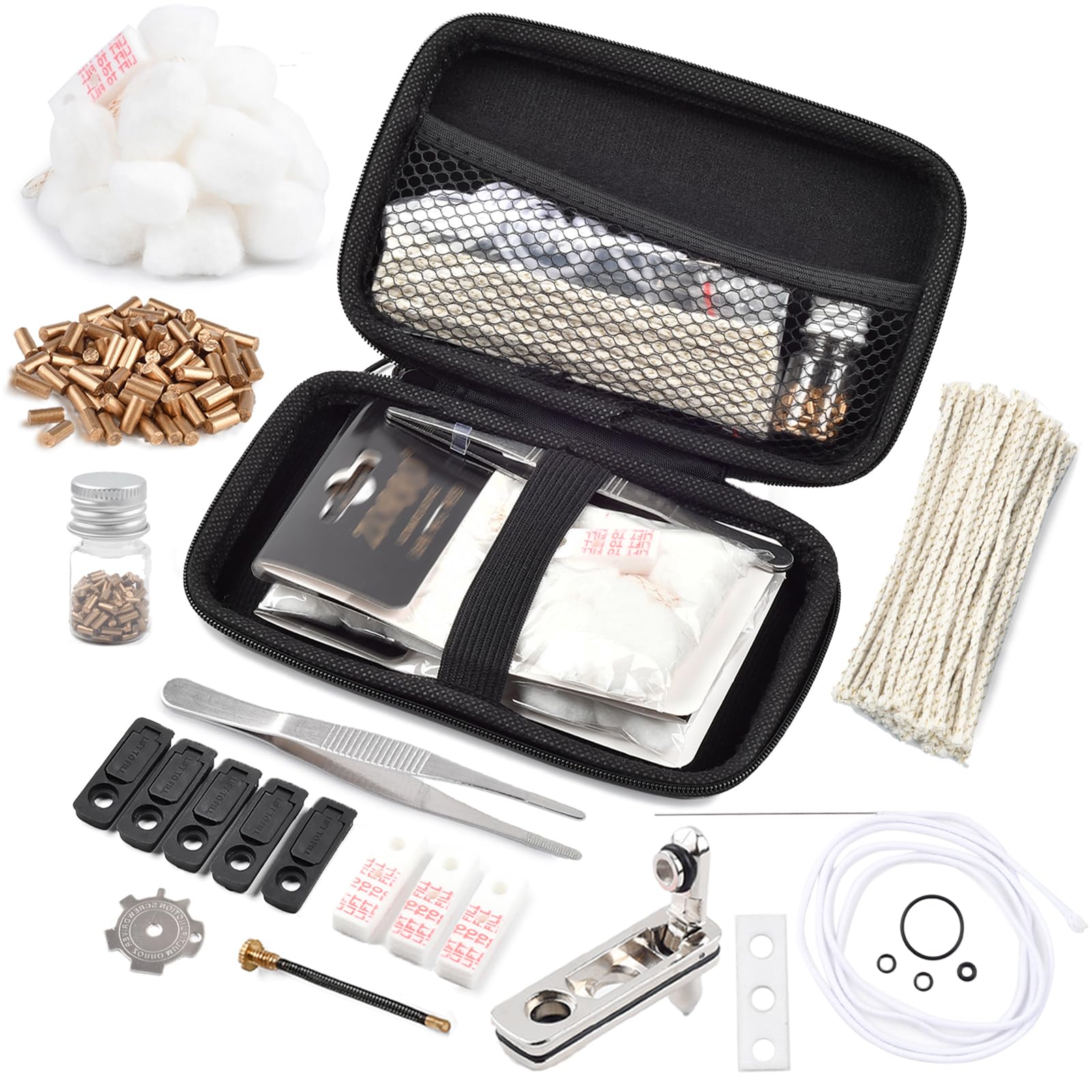 The Left Bridge lighters maintenance kit case showing organized tools and parts for quick repairs