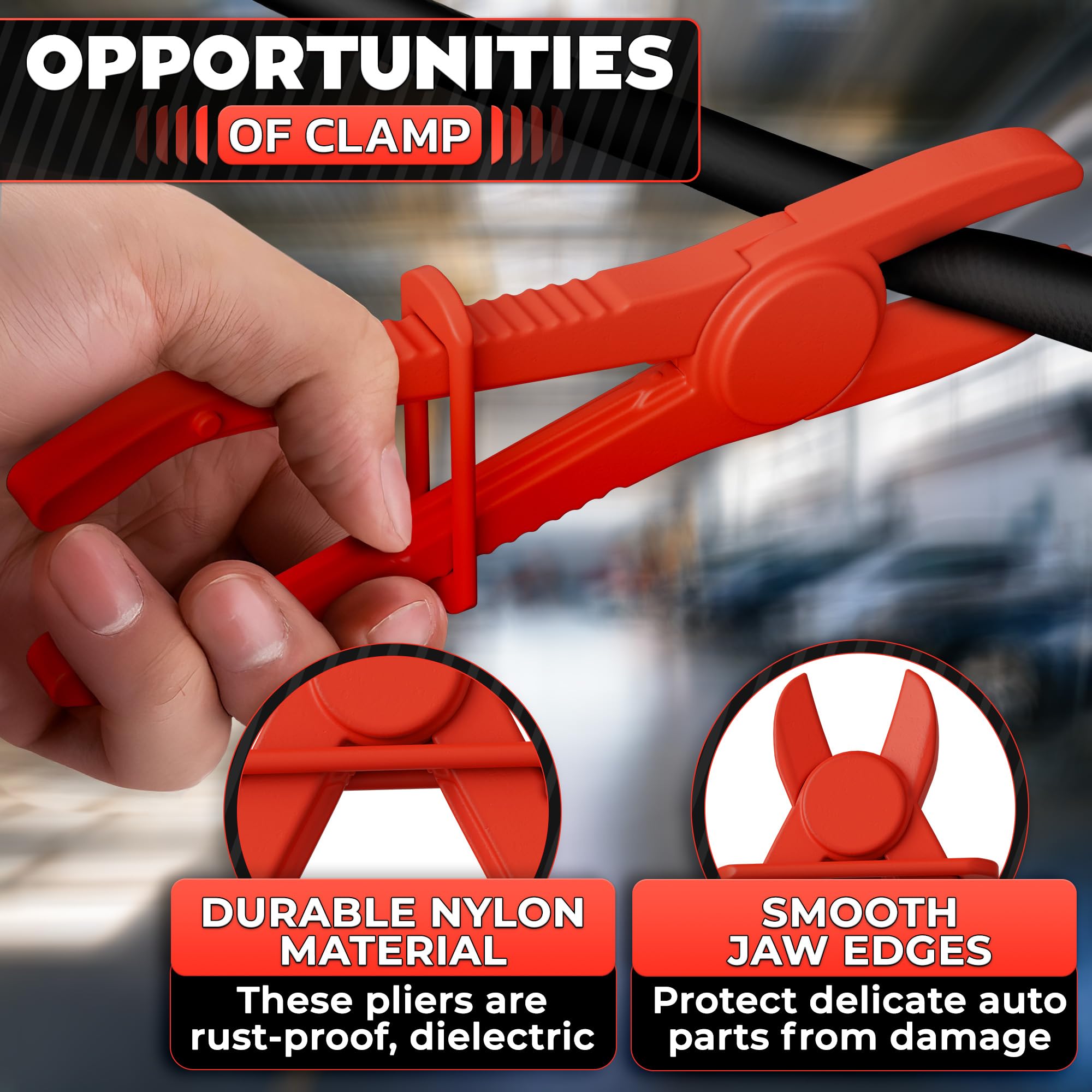 The Little Green Change coolant hose pinch-off pliers medium-2 secures medium hoses reliably