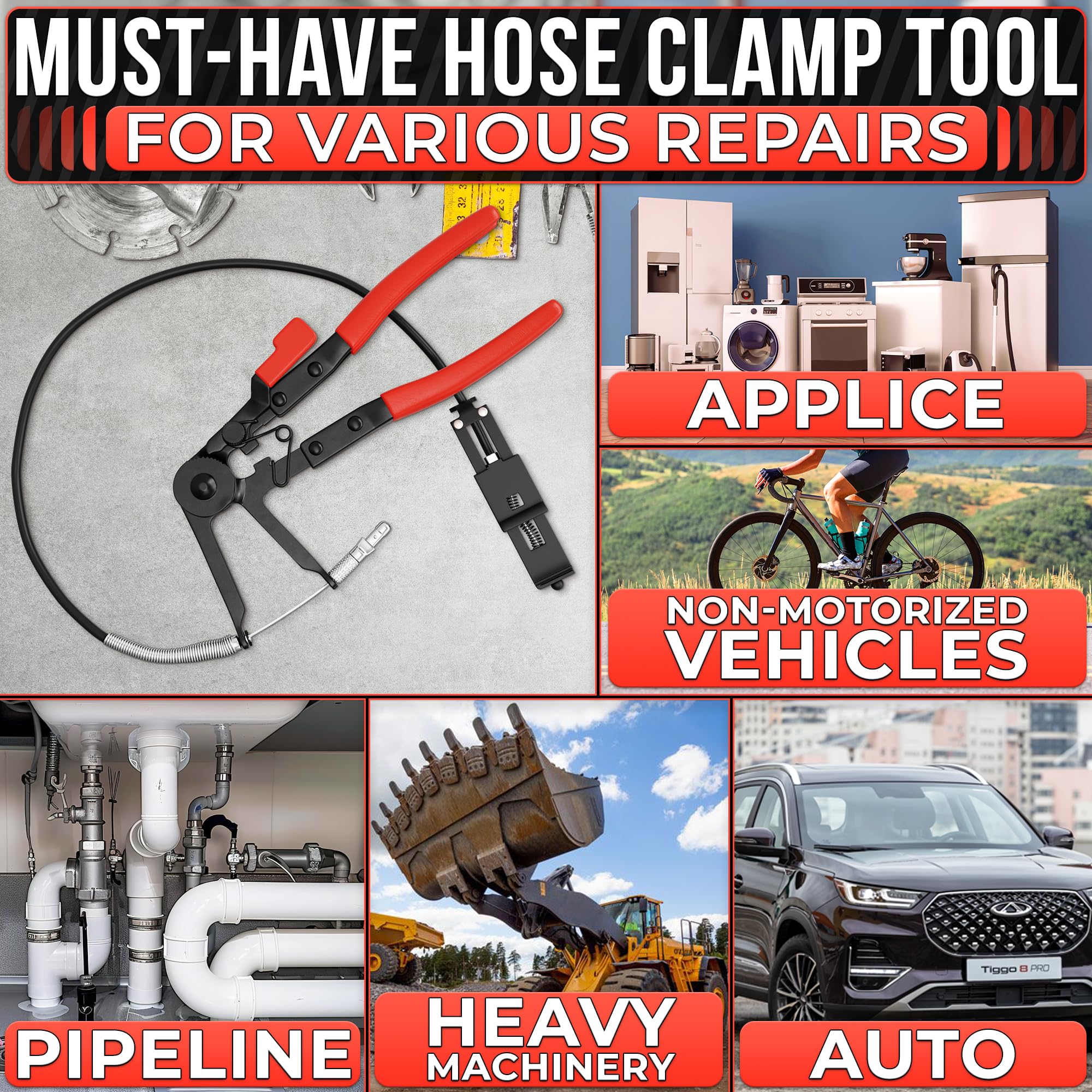 The Little Green Change coolant hose pliers ideal for tight engine bay access