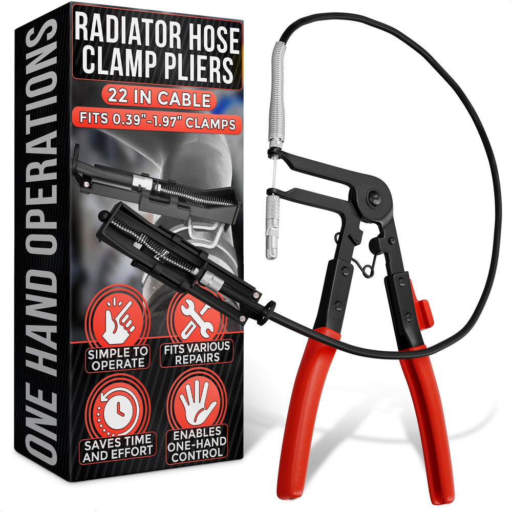 The Little Green Change hose clamp tool for radiator hoses with precise one-handed control