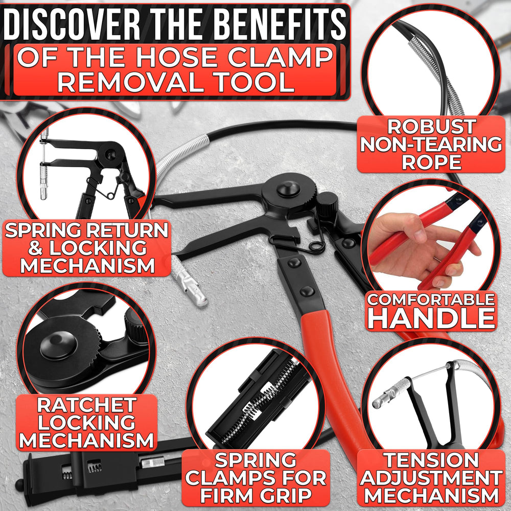 The Little Green Change one-handed operation tool for engine cooling hose clamps